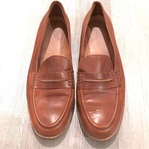Madewell Leather Penny Loafers Size 9.5 Dark Chestnut